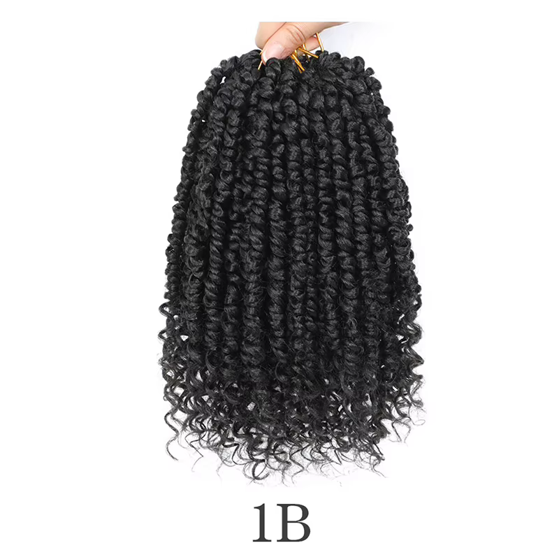 Extensions de tresses synthétiques pré-torsadées Passion Twist, double brin, effet bouclé ombré, pou