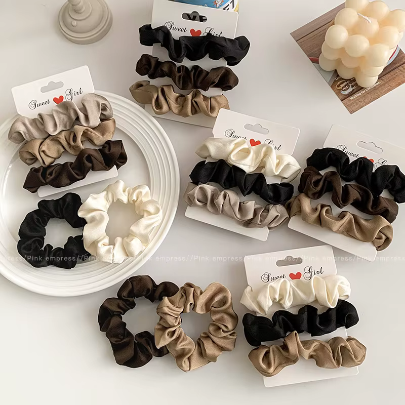 Chouchous en Satin élégants pour femmes, plus doux que les bandes élastiques, corde à cheveux pour f