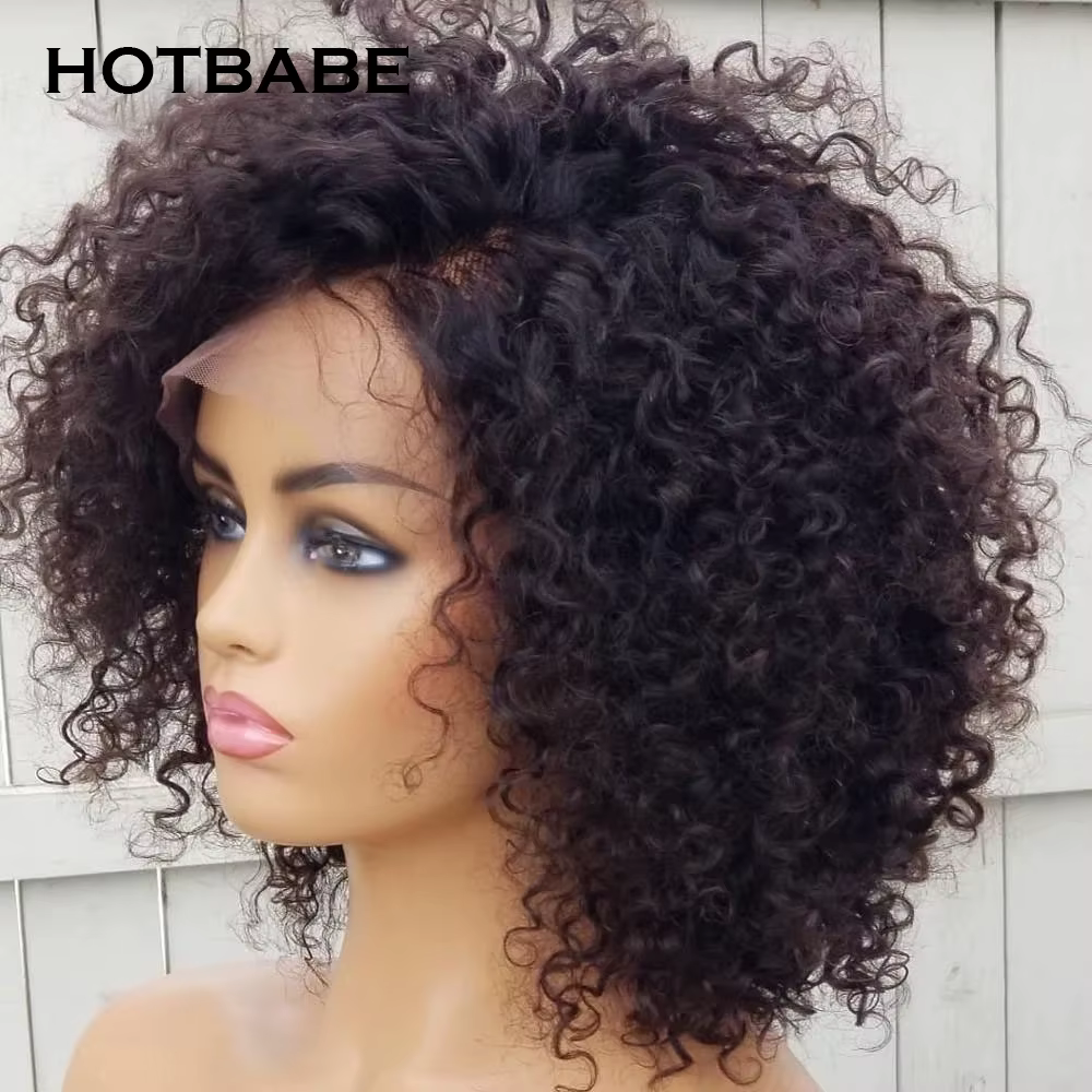 Crépus bouclés perruque 13x6 Transparent dentelle avant perruque Afro crépus bouclés perruque de che