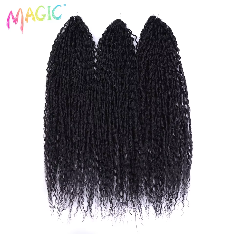 Extensions de cheveux magiques 30 pouces Afro crépus bouclés cheveux torsion Crochet cheveux tresse