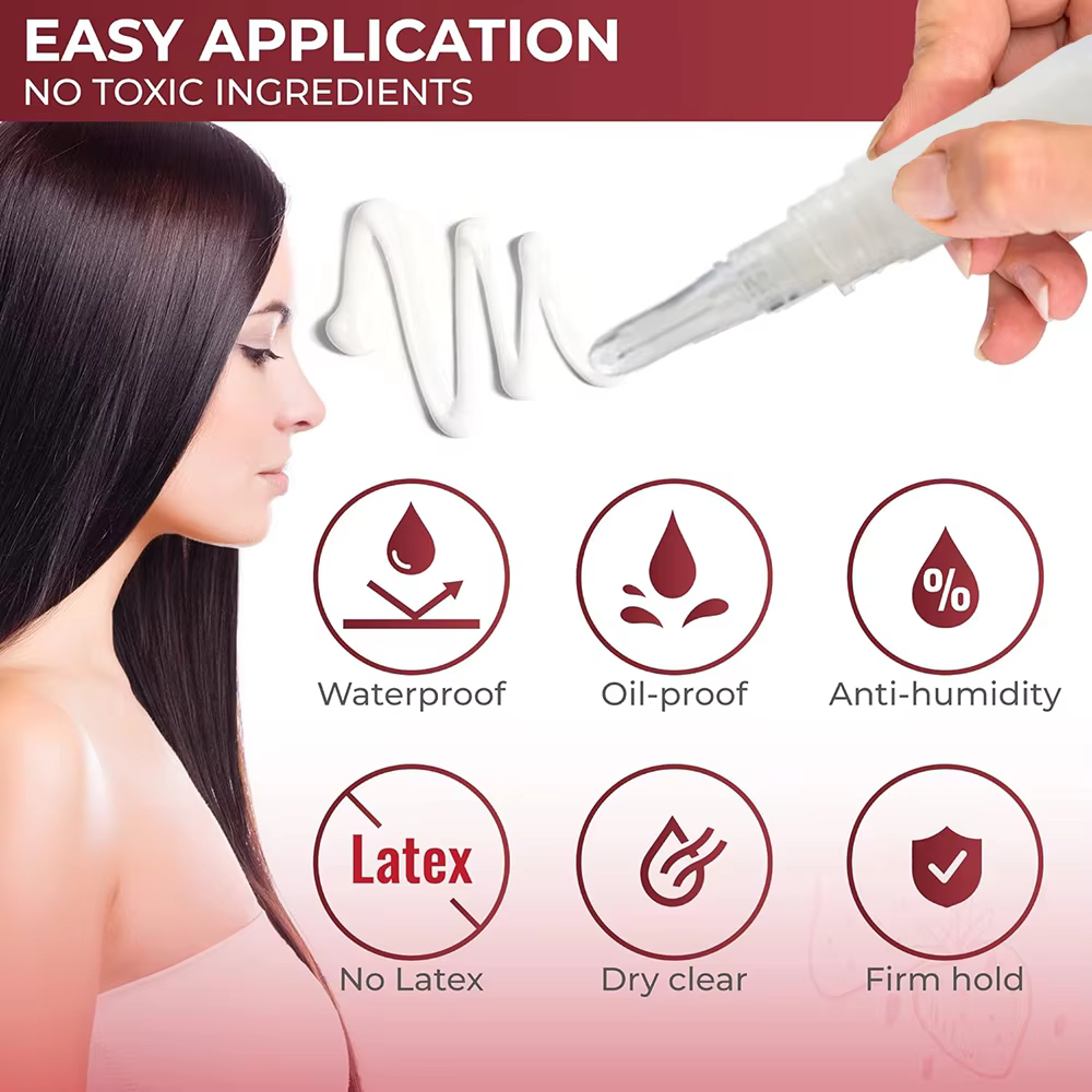 Colle pour perruque Lace Wig imperméable, 5/38ml, forte tenue, colle pour perruque Lace Front Wig, é