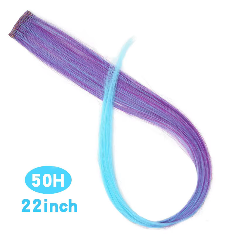Extensions de cheveux colorées à clipser pour femme, pour usage quotidien
