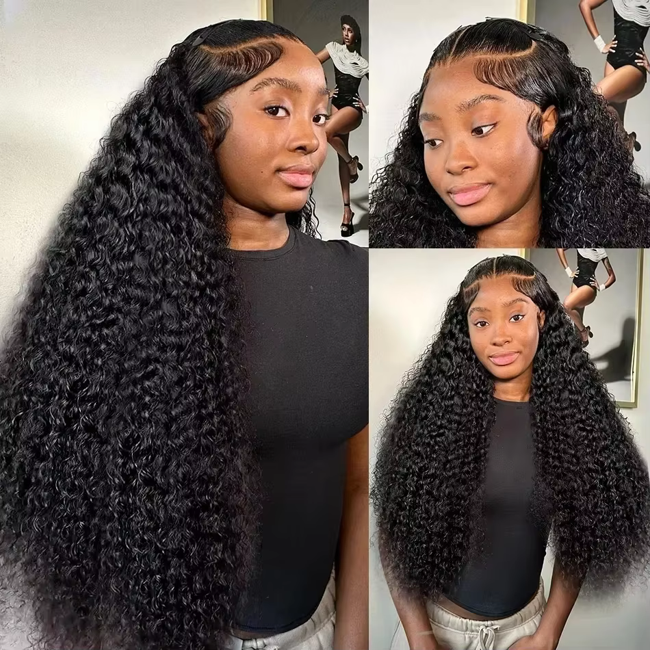 Perruque Lace Front Wig Remy Deep Wave 220% Naturelle, Cheveux Humains, 13x4, 13x6, 50-52 Pouces, 36