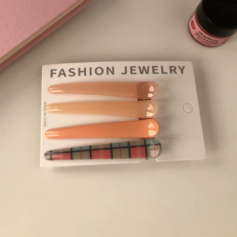 Pinces à cheveux couleur bonbon, 4 pièces, mode polyvalente, maquillage, frange pour filles, Clips l