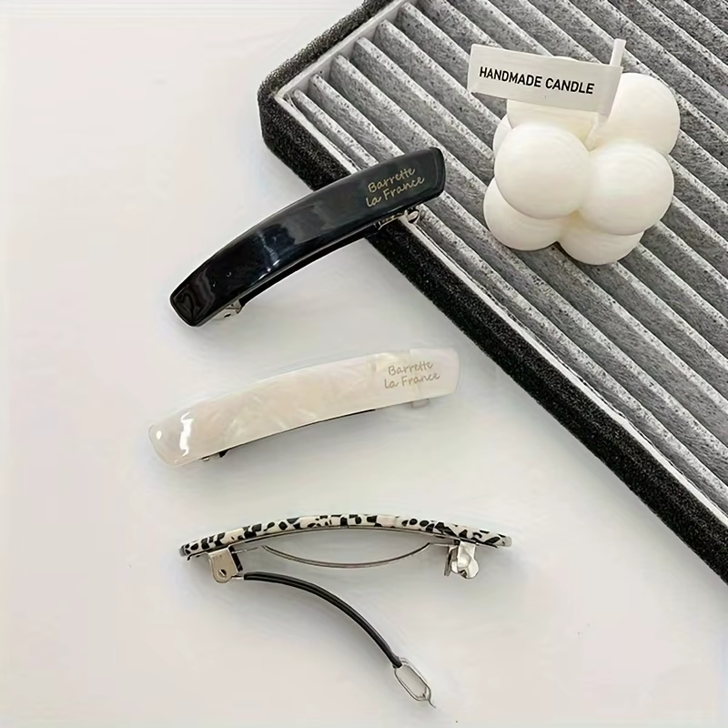 Pince à cheveux en acétate, Barrettes géométriques colorées élégantes, épingle à cheveux, accessoire