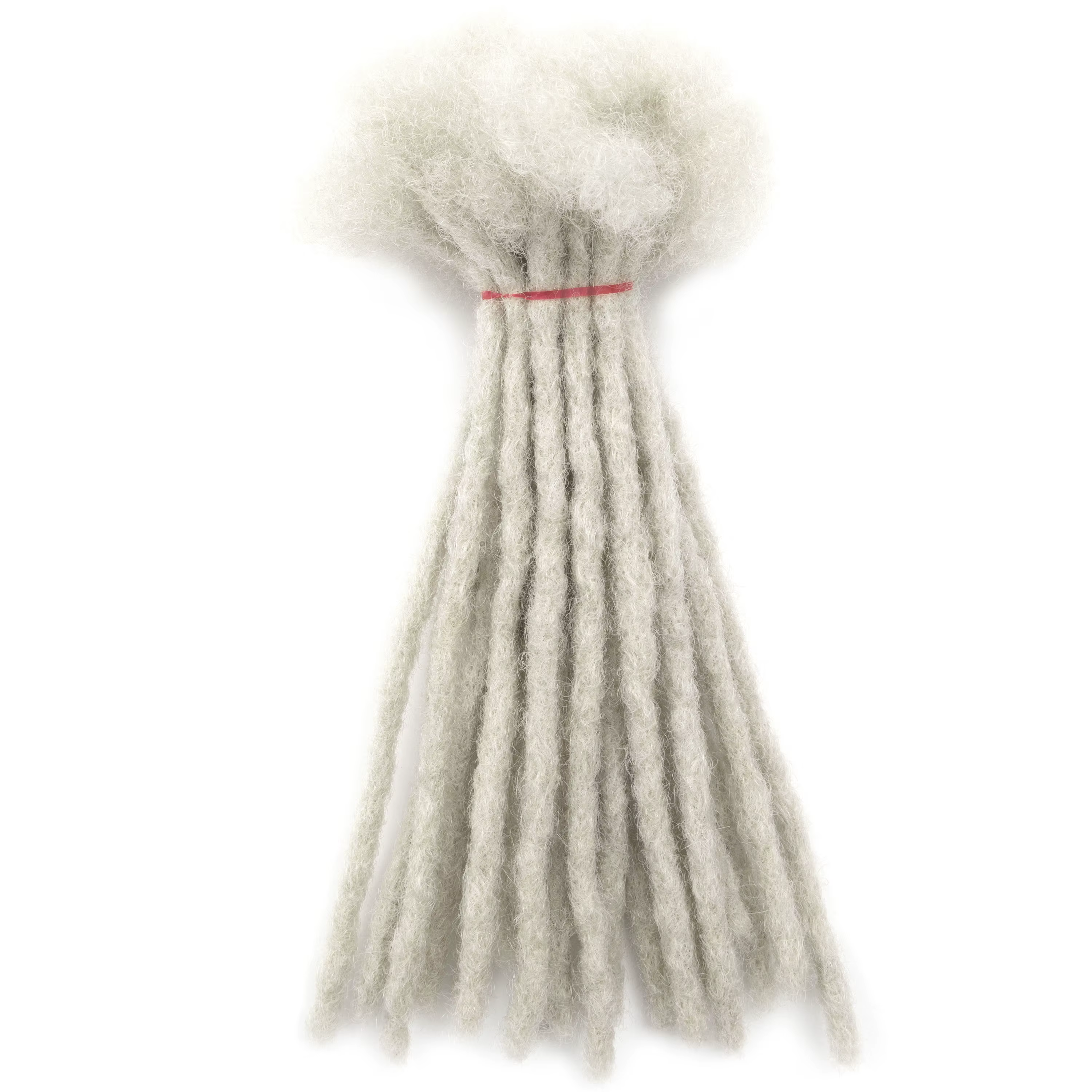 20 brins/paquet # Extensions de cheveux humains en gros gris clair Extensions de dreadlocks Extensio