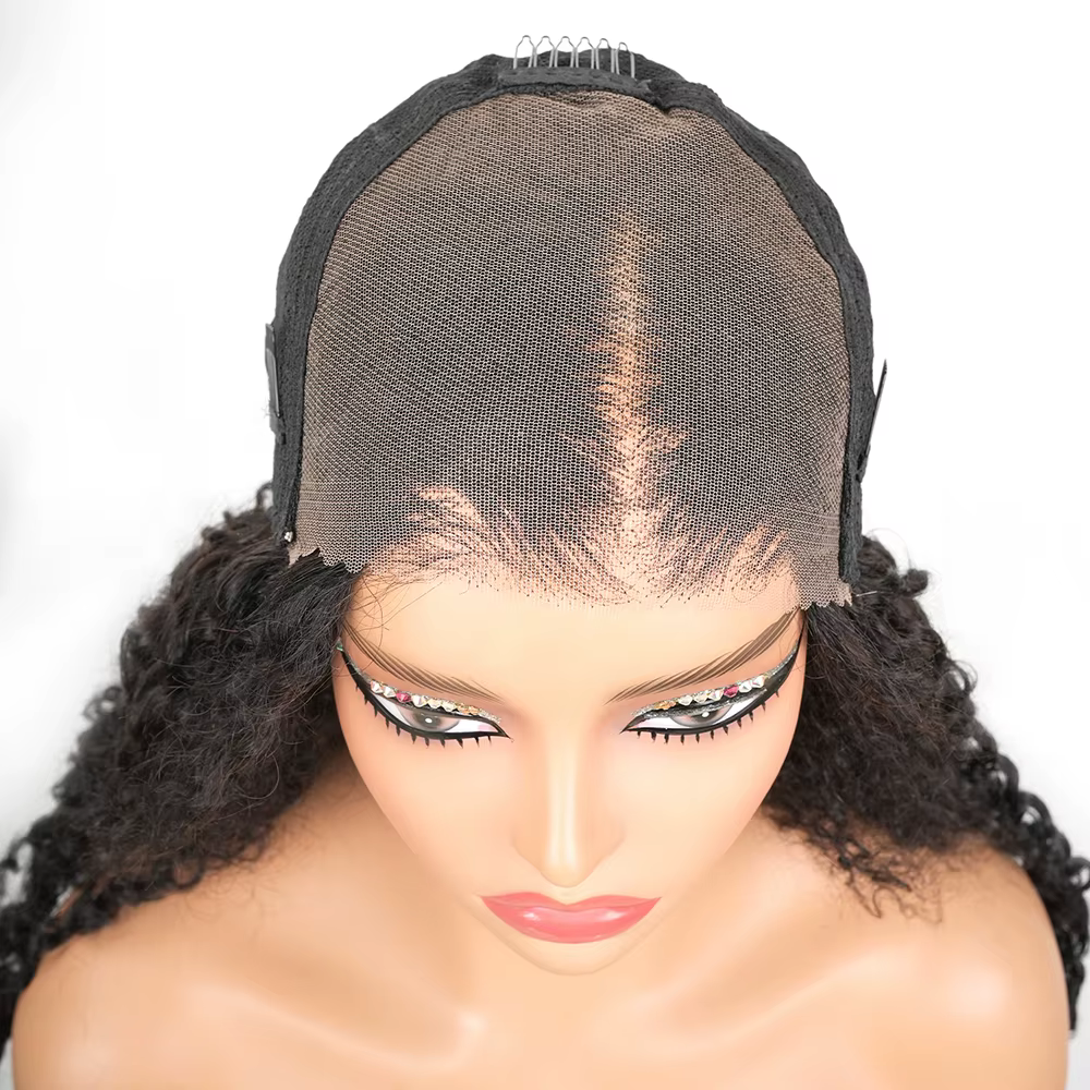 Perruque Lace Frontal Wig naturelle bouclée birmane, 46 pouces, 7x6, 13x6, HD, densité 200, pre-pluc