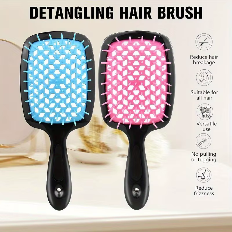 WANMEI coussin d'air peigne plastique Massage antistatique sec humide cheveux bouclés creux brosses 