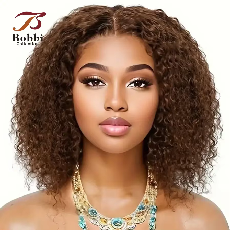 Perruque caution Curly Lace Front Wig sans colle pour femme, cheveux 100% humains, pré-découpés, prê