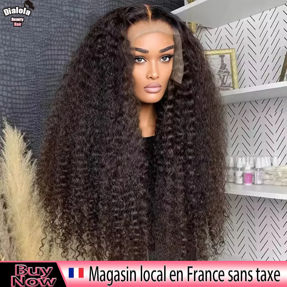 Dialola profond bouclés 13x6 Hd dentelle frontale perruque 13x4 dentelle avant perruques vague d'eau