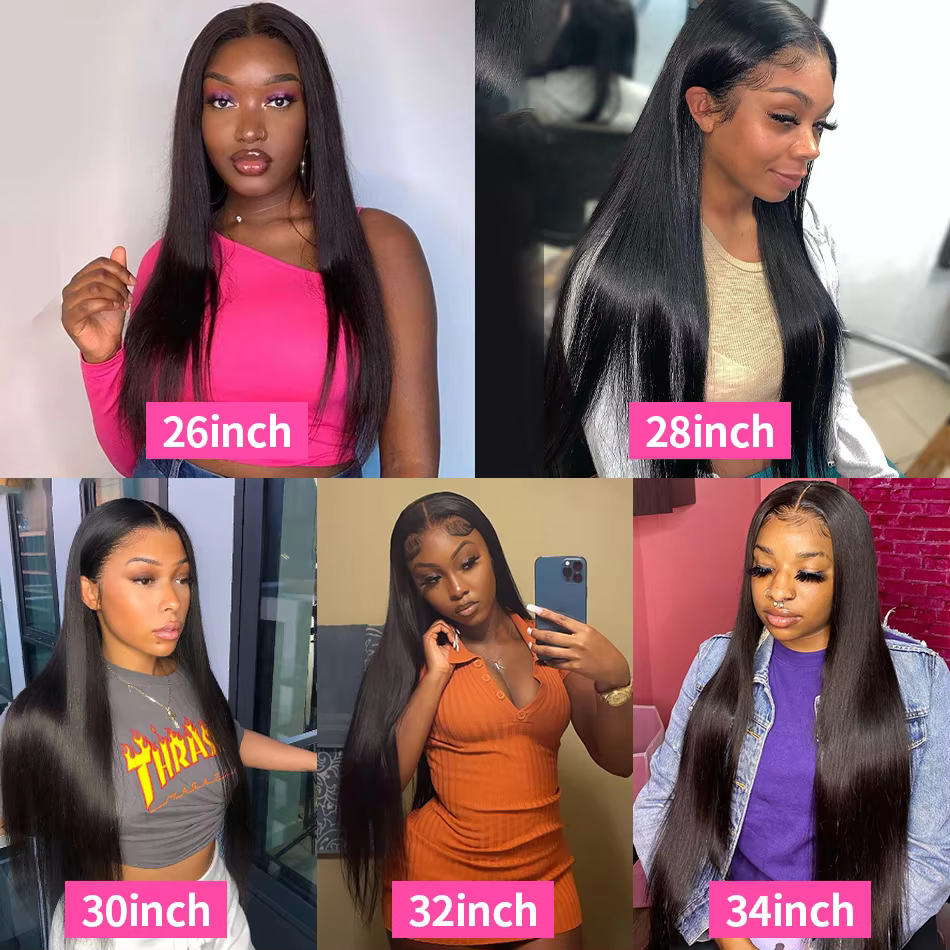Tissage Humain Hair Lisse 28 30 32 Pouces Extensions Cheveux Humains Brésiliens Soldes Cheveux Natur