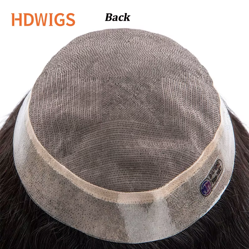 Perruques de prothèse capillaire pour hommes, Toupet masculin en PU fin mono et doux, Système de che