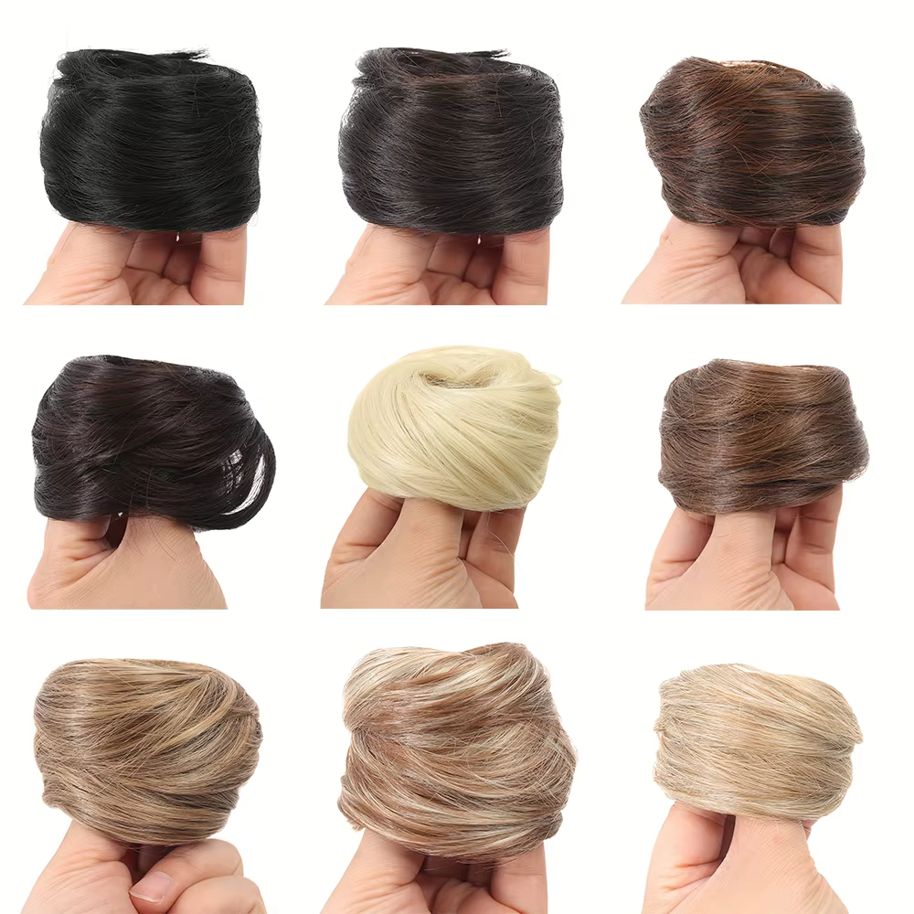 Chignon synthétique désordonné pour femmes, extension de cheveux, chignon droit, 1PC