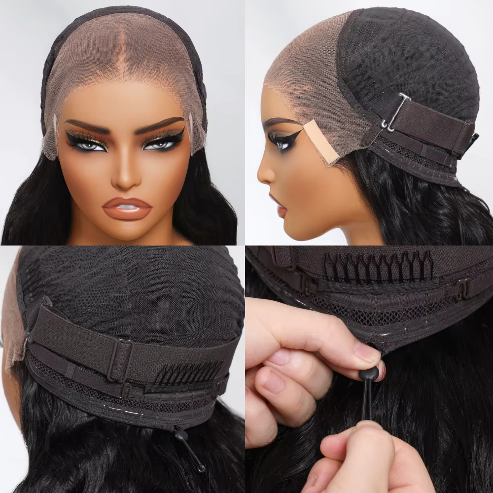 Unice Hair – perruque Lace Frontal Wig naturelle lisse, 13x4, avec cordon de serrage, pre-plucked, p
