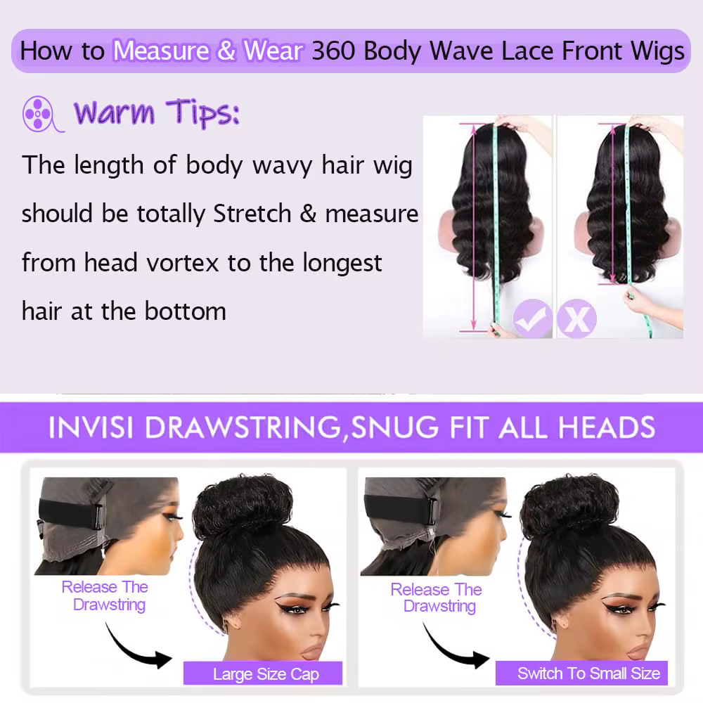Perruque frontale en dentelle HD 360 de 40 pouces, ondulée, en cheveux humains pré-épilés, brésilien
