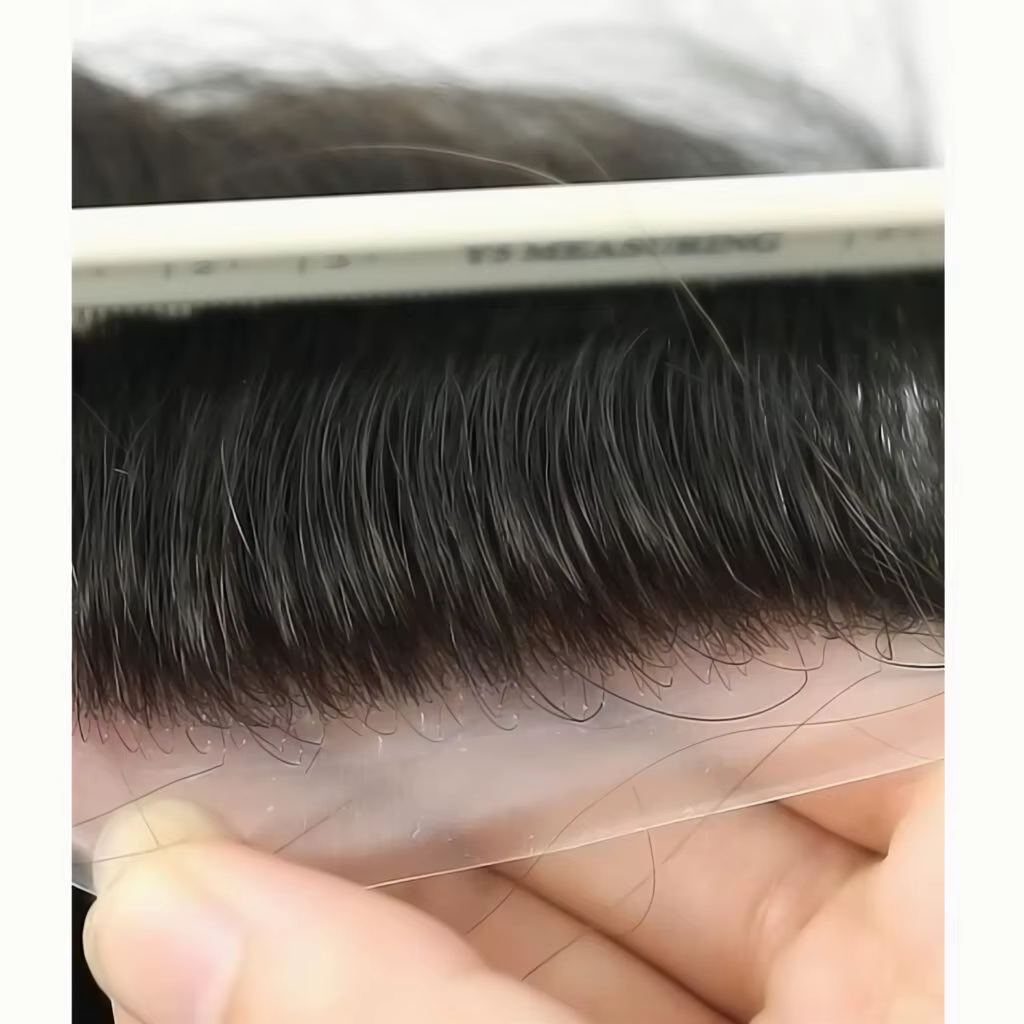 Prothèse de cheveux humains en PU à peau fine pour hommes,proteses de cabelo humano masculino toupet