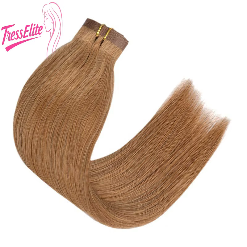 Clip en PU dans les extensions de cheveux humains # Perruques invisibles pour femmes, 8 couleurs, aj