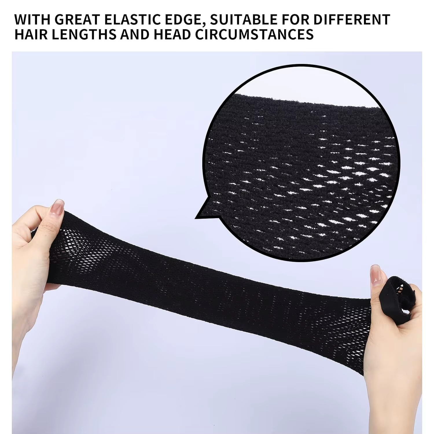 Bonnet de perruque en peau noire, filet à cheveux pour perruques, bonnets de perruque pour femmes, b