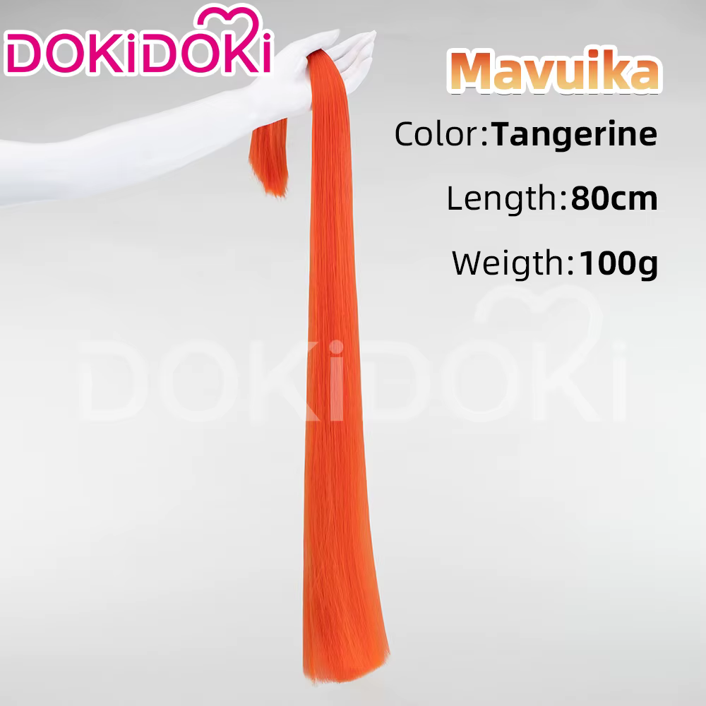 Mavuika perruque jeu Genshin Impact DokiDoki Pyro Archon femmes longue 110 cm perruque lumineuse Nat