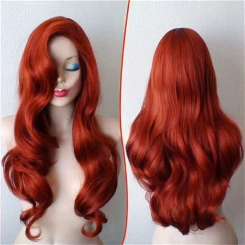 Anime la petite sirène rôle Cos perruque Halloween mascarade habiller cheveux longs bouclés boule si