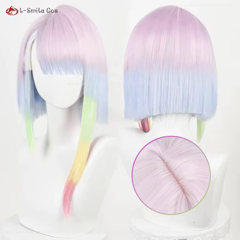 Perruque Anime Lucy Cosplay pour femme, cheveux synthétiques, nickel é, document de embau, bonnet de