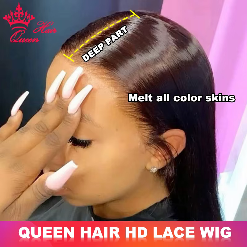 Invisible HD Transparent Lace Wigs 13x6 Lace Front Wig Brazilian Straight Lace Front Virgin Human Ra