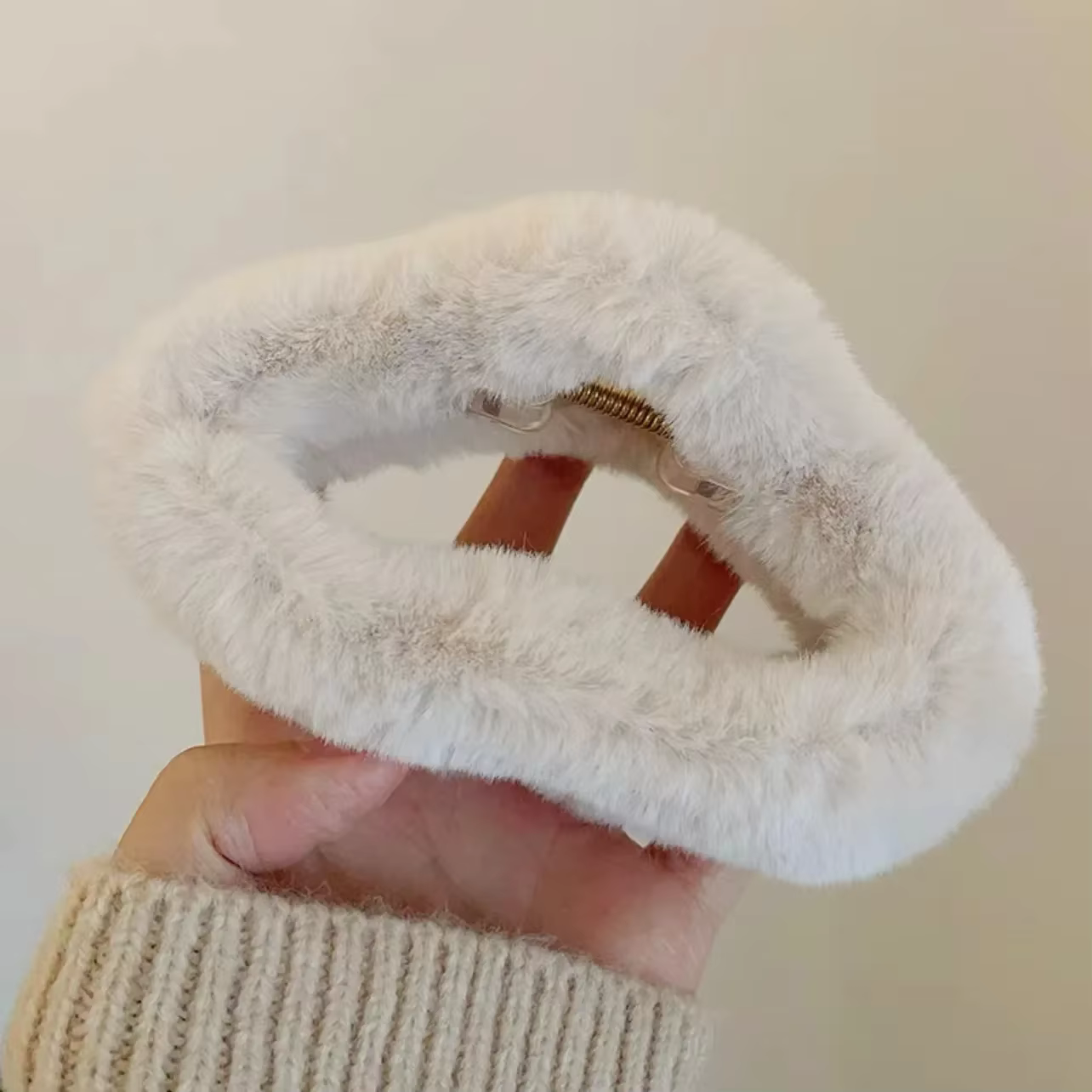 Pinces à cheveux en forme de nuage en peluche pour femmes, grande couleur unie, mode coréenne, éping