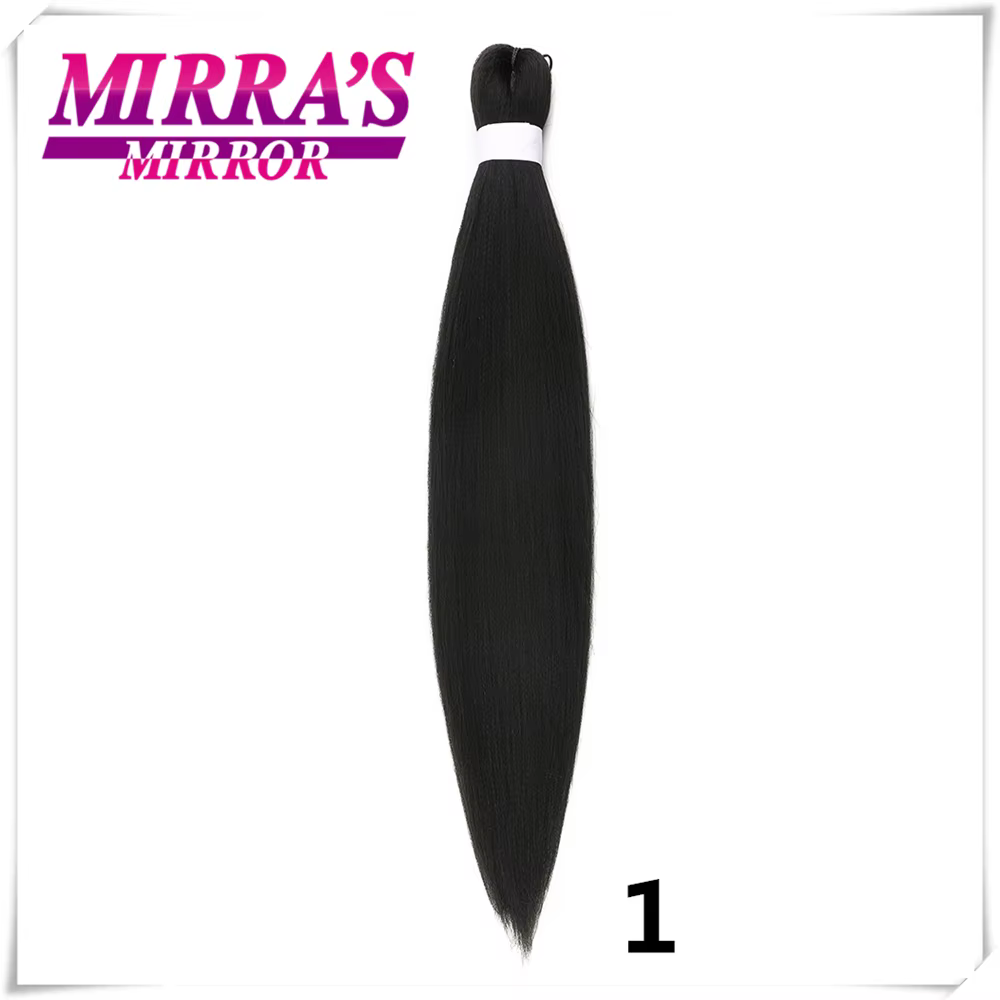 Extensions de cheveux synthétiques Yaki souples pré-étirées, tresses Jumbo, queue de cheval, rose, g