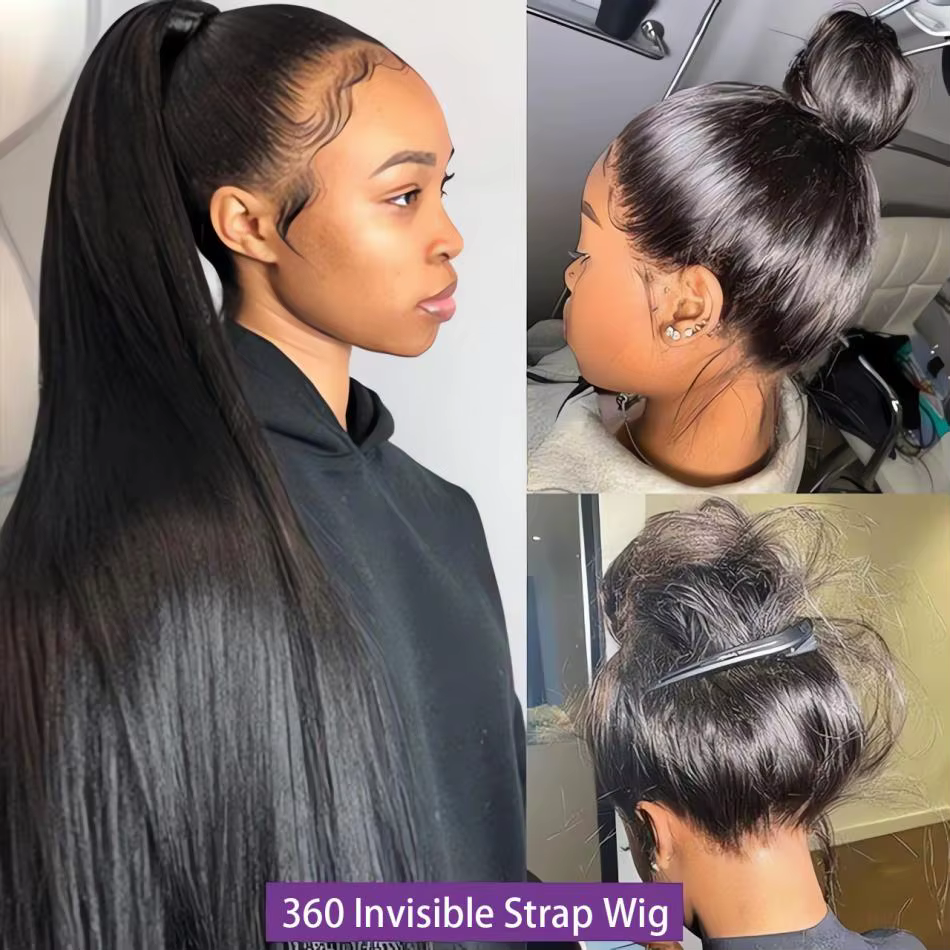 Perruque frontale sans colle en dentelle complète HD 360, cheveux humains, densité 200, 30 pouces, a