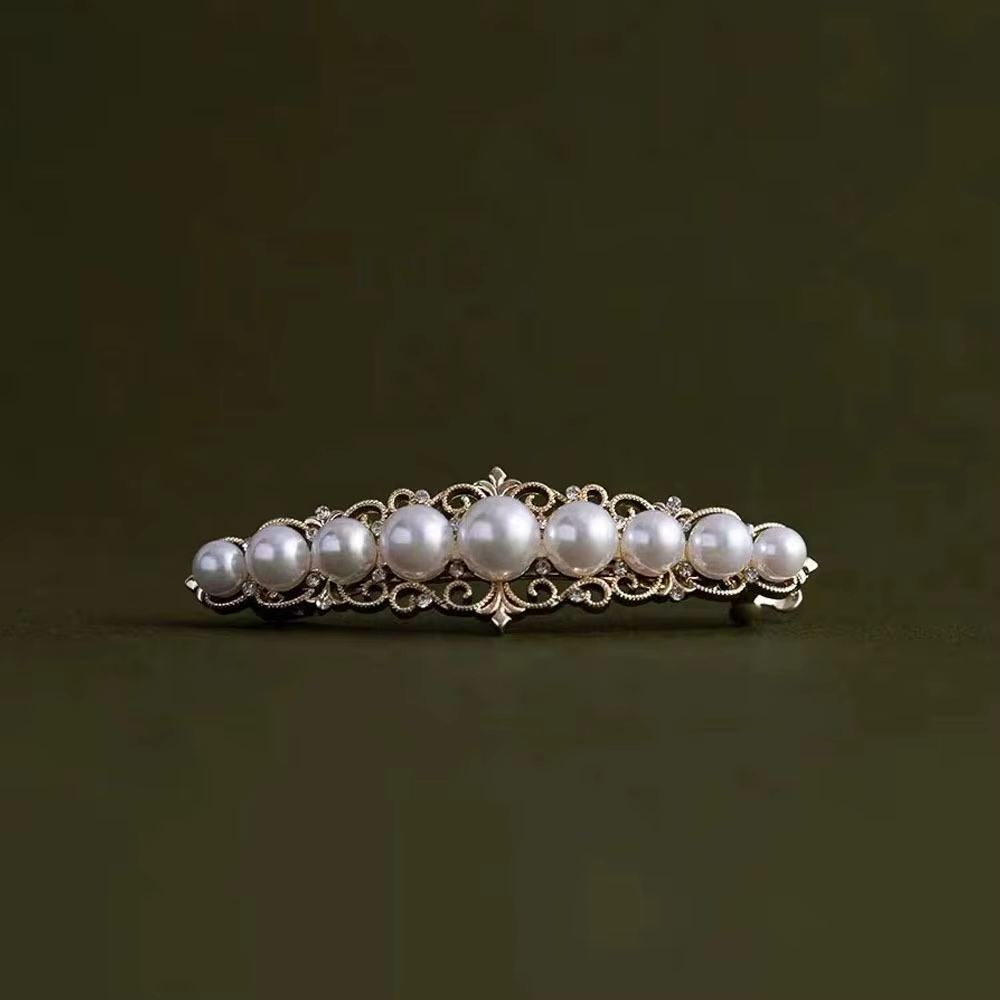 Pince à cheveux française élégante au clair de lune blanc, Vintage, exquise, demi-attachée, petite é