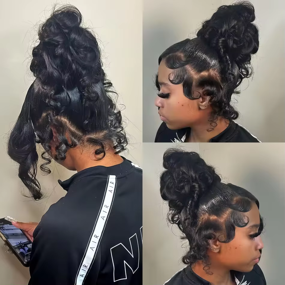 Perruques Full Lace 360, Perruque Cheveux Humains Body Wave, Perruque Frontale HD Lace 13x4 13x6 Loo