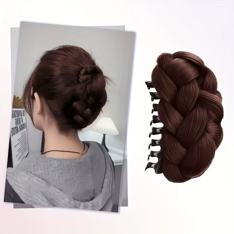 Perruque queue de cheval en fibre synthétique pour femme – comprend des styles à clipser pour petits