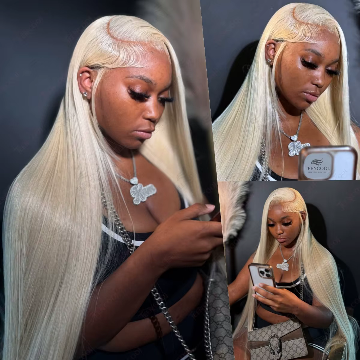 Perruque Lace Frontale HD Transparente 13x4 13x6 Blonde 613 Lisse 30 Pouces Densité 200 Cheveux Huma