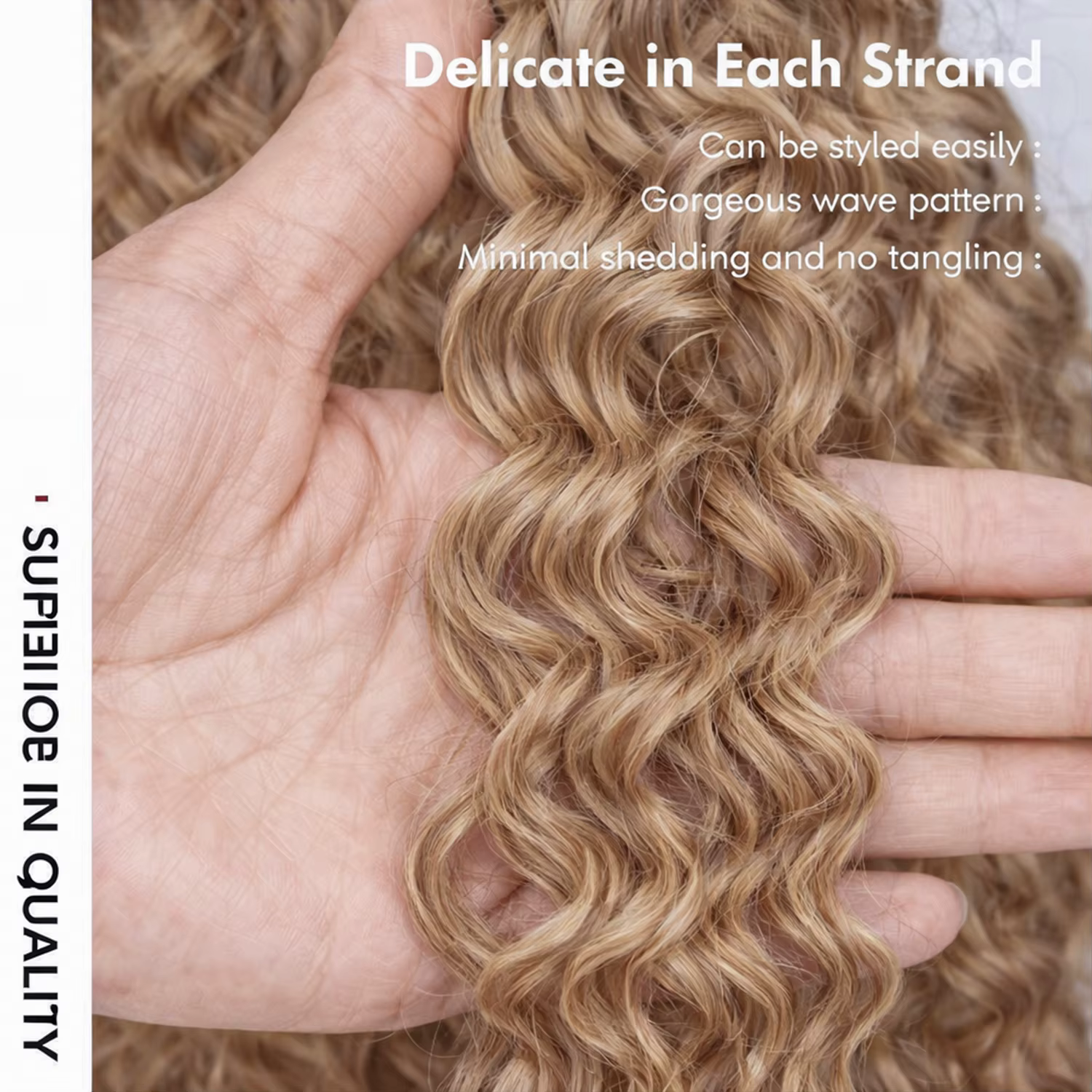 Cheveux bouclés crépus birmans # Cheveux humains en crochet blond miel de 27 couleurs pour tresses, 
