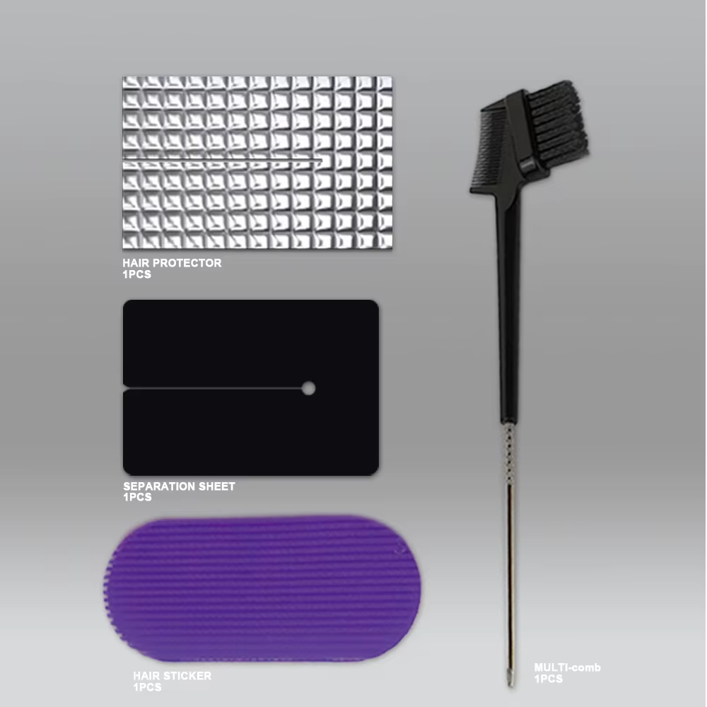 Ensemble d'extensions de cheveux à lumière UV avec outils de colle légère en V et briquet à durcisse