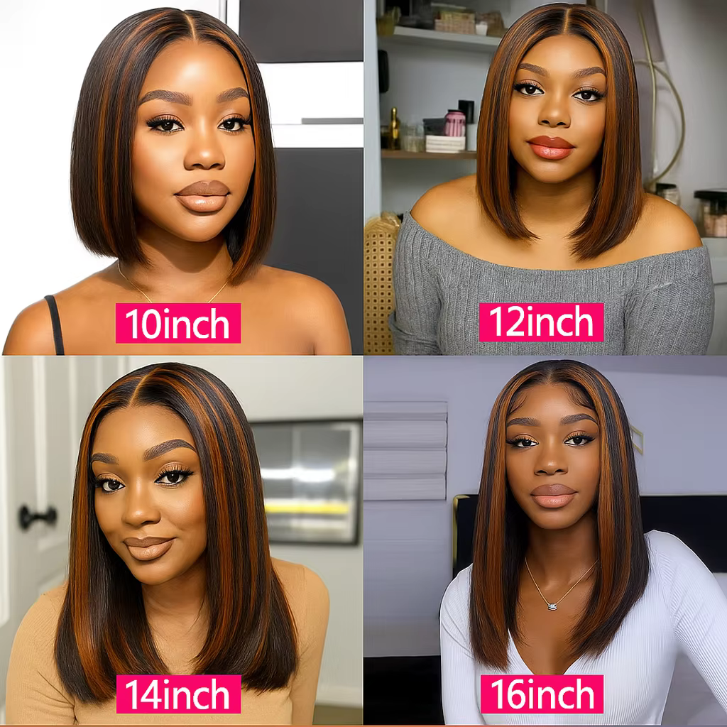 Perruques Lace Frontal 13x4 en cheveux humains lisses et soyeux, colorées avec des mèches 200% de vo