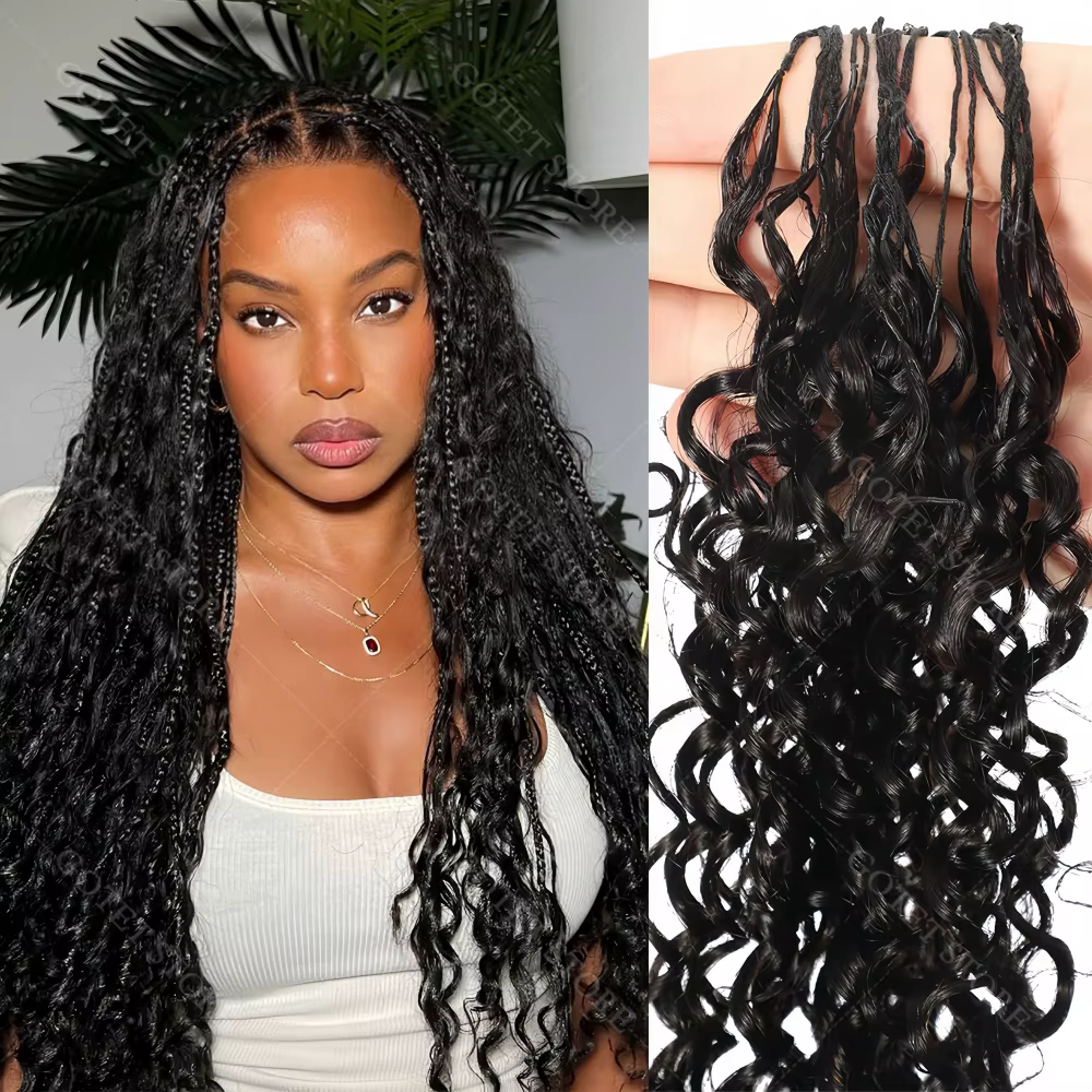 Extensions de cheveux humains au crochet 12A Water Wave, à fil invisible, Deep Wave, effet plume, po