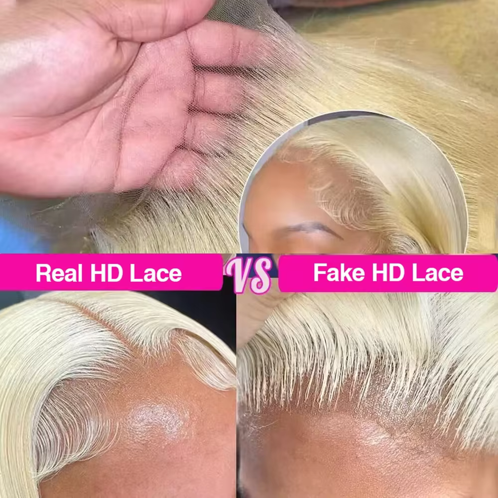 Perruques Lace Front en Cheveux Humains Lisses Blondes 613 HD Transparentes 13x4 13x6, Densité 180 2