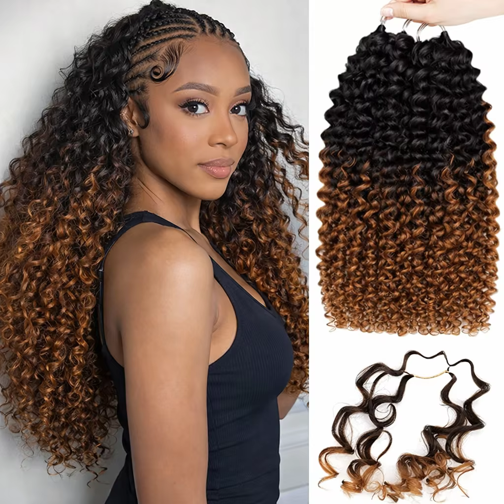 Extensions de cheveux humains bouclés pré-séparées pour crochet, sans nœuds, Miracle Knots TB30, che