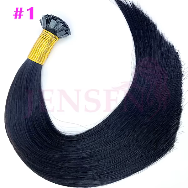 Extensions de cheveux à pointe plate droite de haute qualité Remy 100% Extensions de cheveux à point