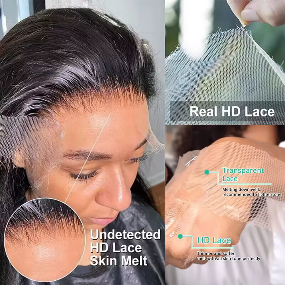 46 pouces 13x6 dentelle avant perruques naturel cheveux humains 220 densité droite HD dentelle avant