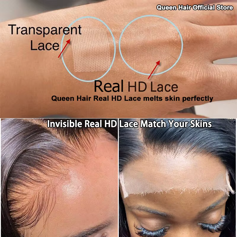 Raw Hair Straight Bundles With HD Lace Closure 5x5 4x4 100% Human Hair Transparent Lace Queen Hair O