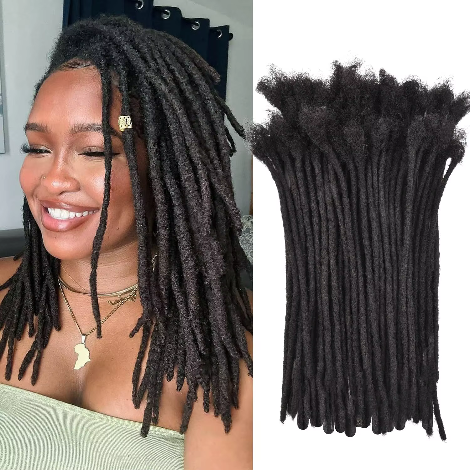 Extensions de dreadlocks synthétiques Teresa, 10-18 pouces, largeur 0,8 cm, extensions de locs synth