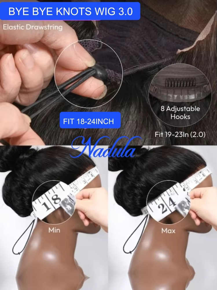 Nadula 13x4 Pré-Assemblé ™   Perruque Lace Frontale Cheveux Humains Blondes avec Mèches Ondulées Eff