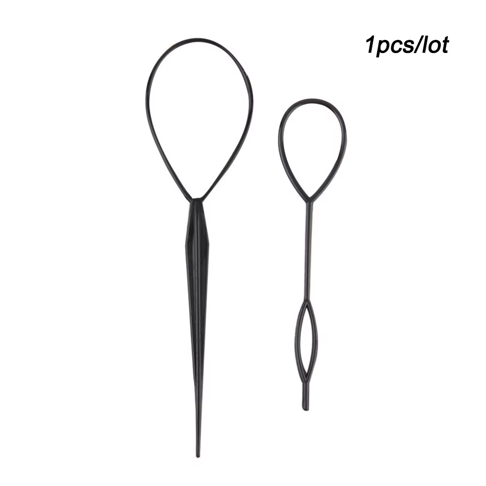2 pièces/S et créateur de queue de cheval boucle en plastique noir poney Topsy queue pince cheveux a