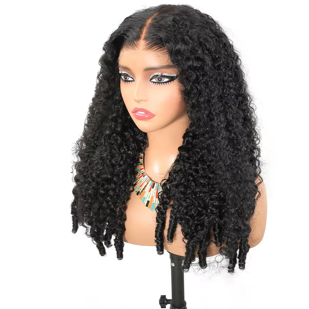Perruque Lace Frontal Wig naturelle bouclée birmane, 46 pouces, 7x6, 13x6, HD, densité 200, pre-pluc