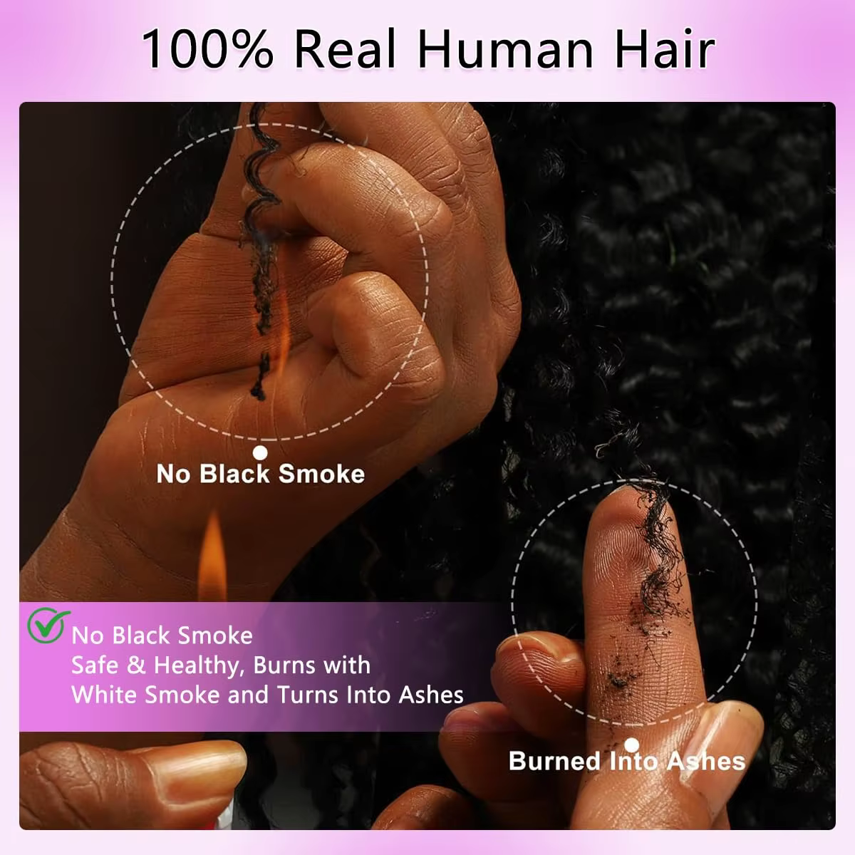 Extensions de cheveux au crochet sans nœuds, pré-séparées, ondulées profondes, 100 % cheveux humains
