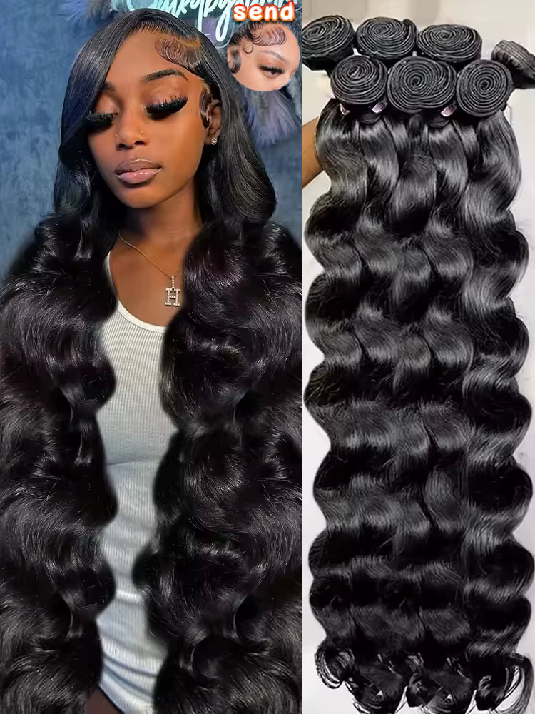 Extensions de Cheveux Humains Naturels Bruts 16A, Ondulés, Non Traités, 30-40 Pouces, 3 ou 4 Paquets