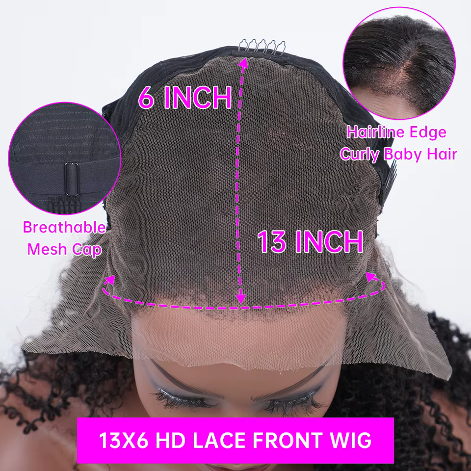 Perruques Lace Front Ondulées Marron Chocolat 40 Pouces, Perruque Frontale HD Deep Wave 13x4 13x6, P