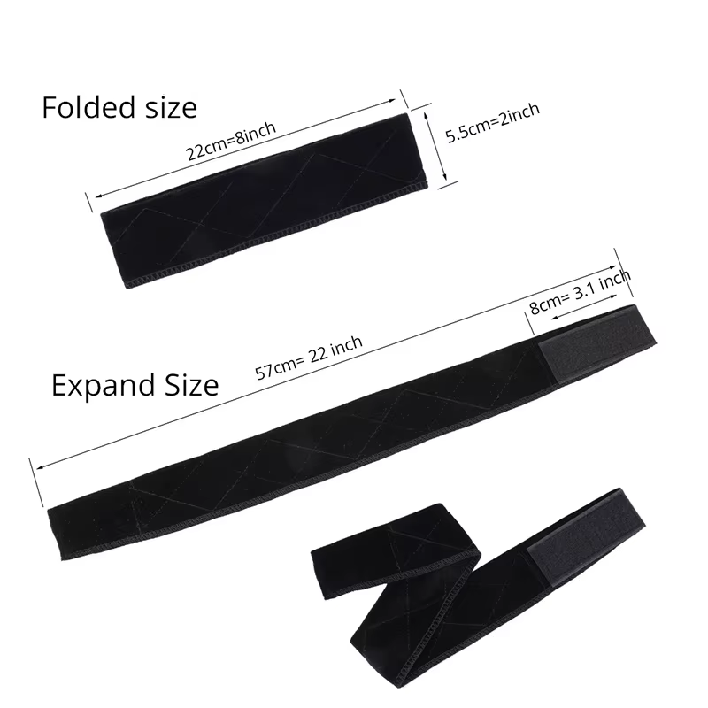 5.5cm de largeur anti-dérapant perruque Grip bandeau doux velours bandeau pour perruque Fastern régl